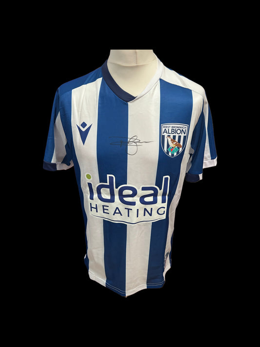 Ryan Mason West Bromwich Albion 2025-26 Hand Signed Home Shirt
