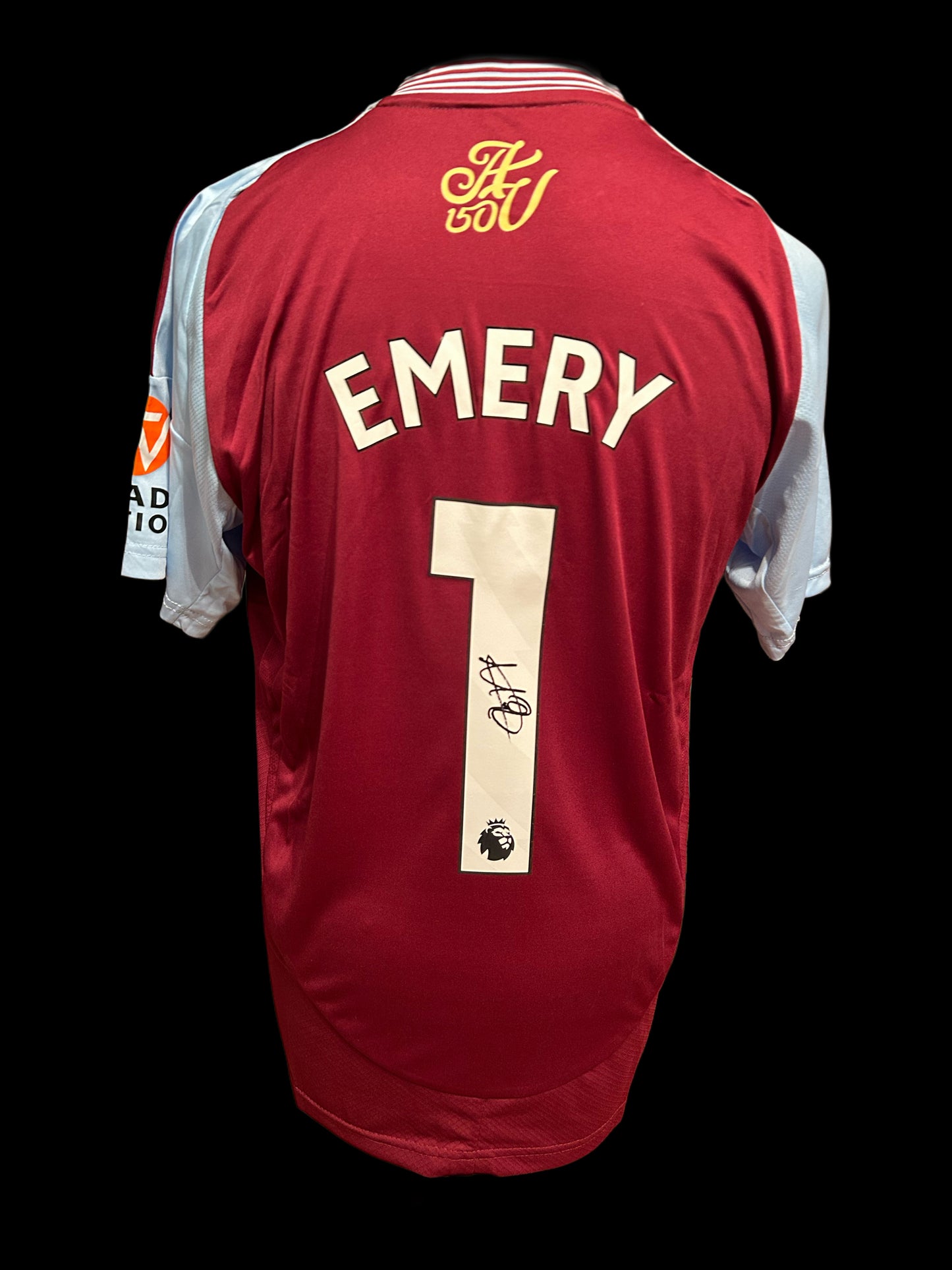 Unai Emery Aston Villa 2024-25 Hand Signed Home Shirt