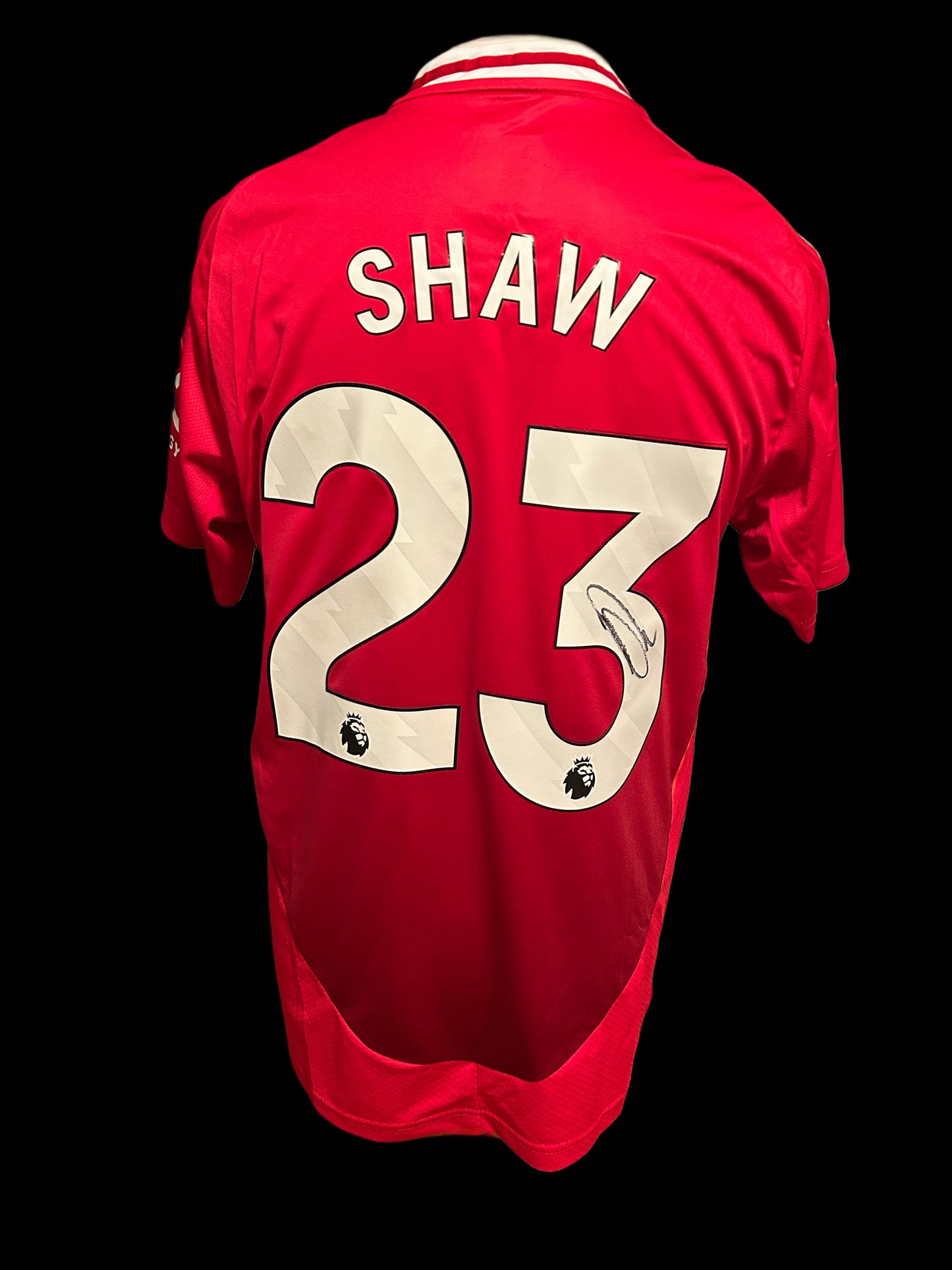 Luke Shaw Manchester United 2024-25 Hand Signed Home Shirt