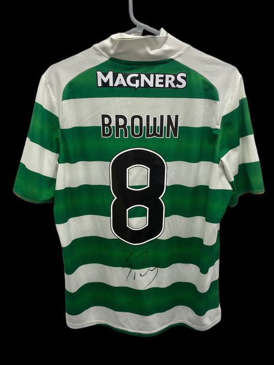 Scott Brown Hand Signed Celtic 2016-17 Home Shirt