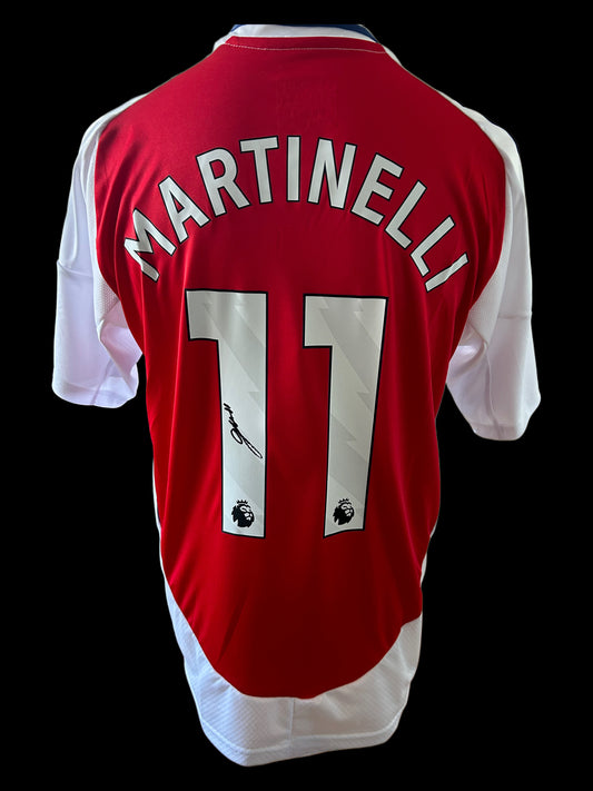 Gabriel Martinelli Arsenal 2024-25 Hand Signed Home Shirt