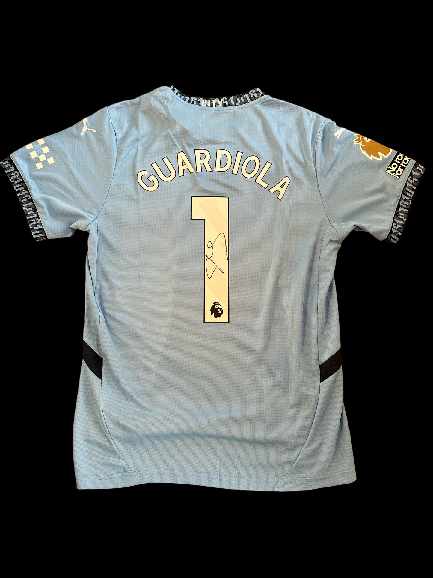 Pep Guardiola Manchester City Hand Signed Home Shirt 2024-2025