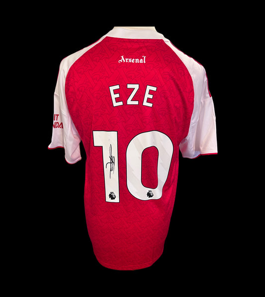 Eberechi Eze Arsenal 2025-26 Hand Signed Home Shirt