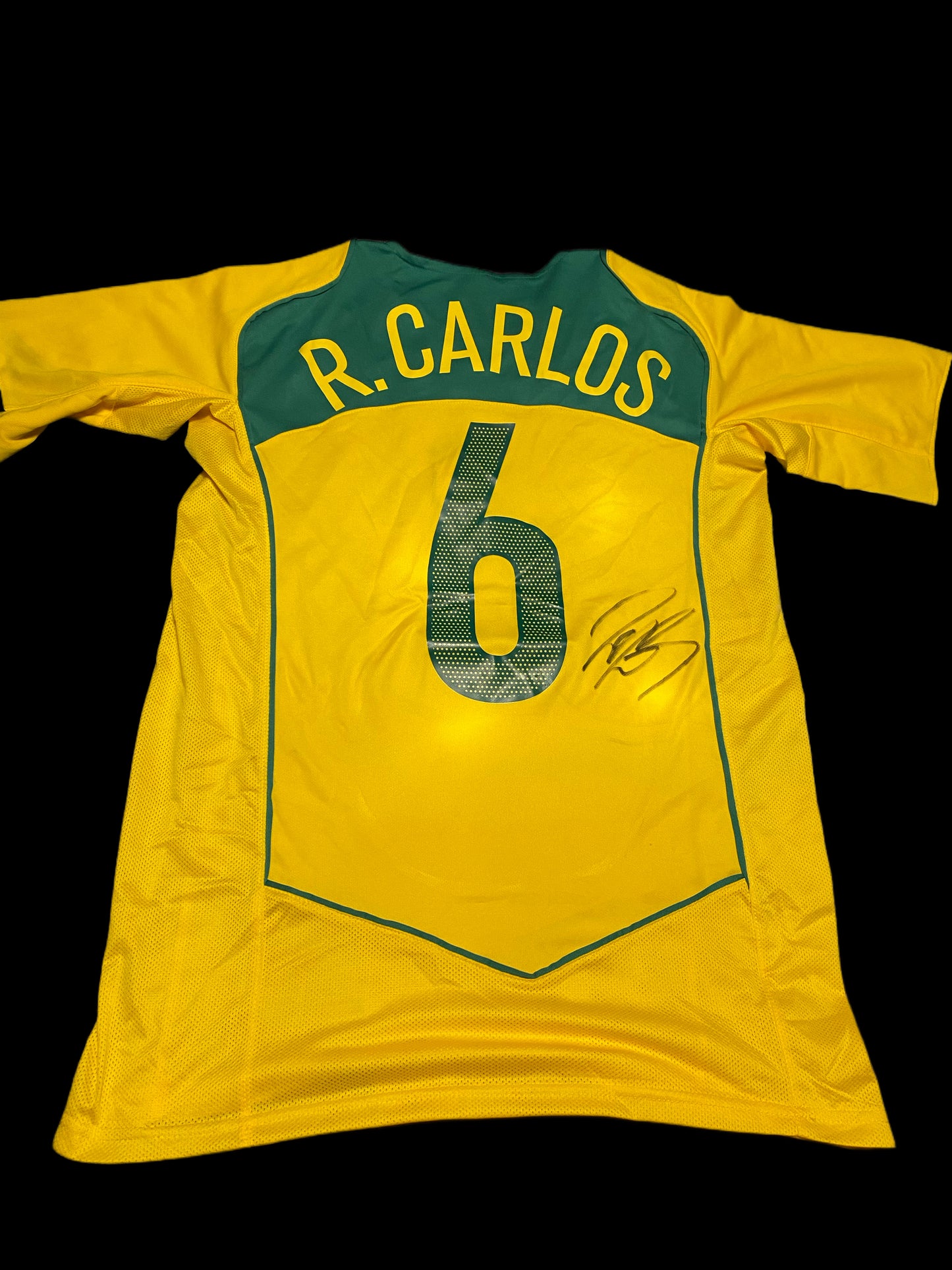 Roberto Carlos Brazil 2003 Hand Signed Home Shirt 2
