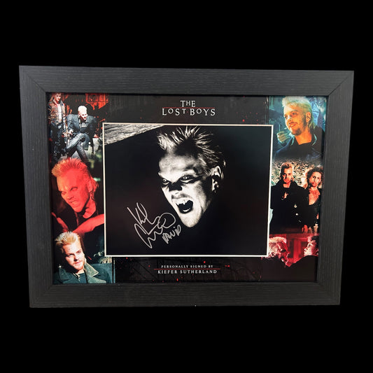 Kiefer Sutherland “The Lost Boys” Hand Signed A3 FRAMED Photo Display
