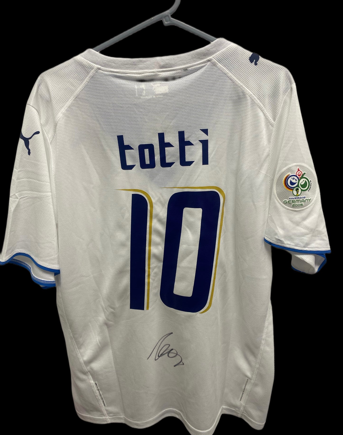 Francesco Totti Italy 2006 Hand Signed Away Shirt 1