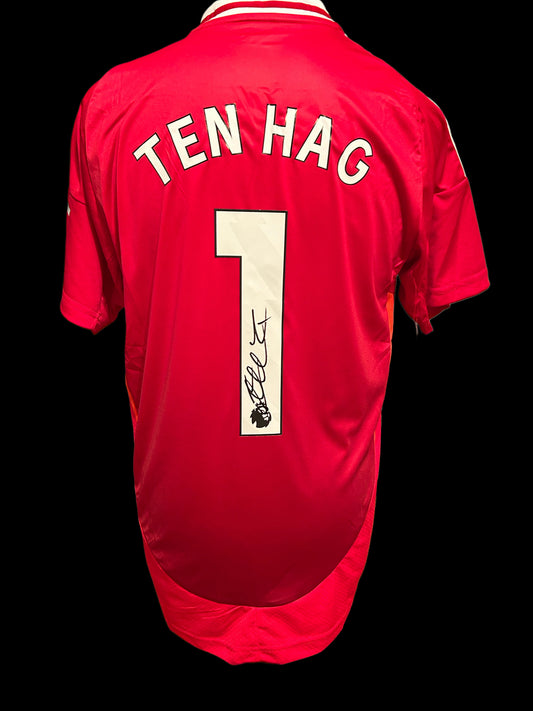 Erik Ten Hag Manchester United 2024-25 Hand Signed Home Shirt