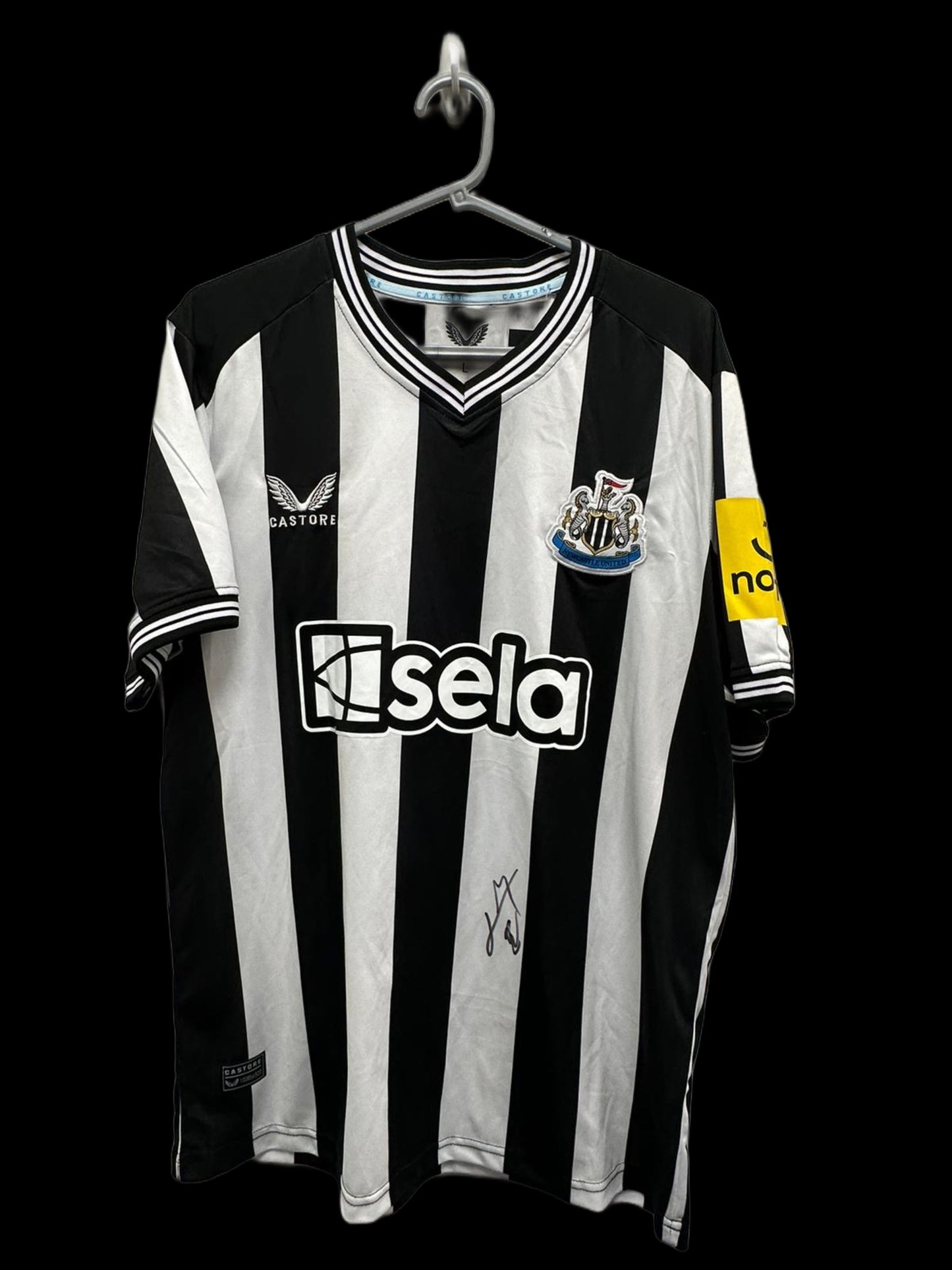 Miguel Almirón Newcastle United Hand Signed Home Shirt 2023-24