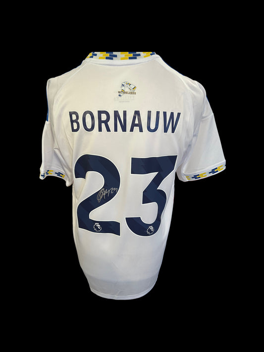 Sebastiaan Bornauw Leeds United Hand Signed 2025-26 Home Shirt