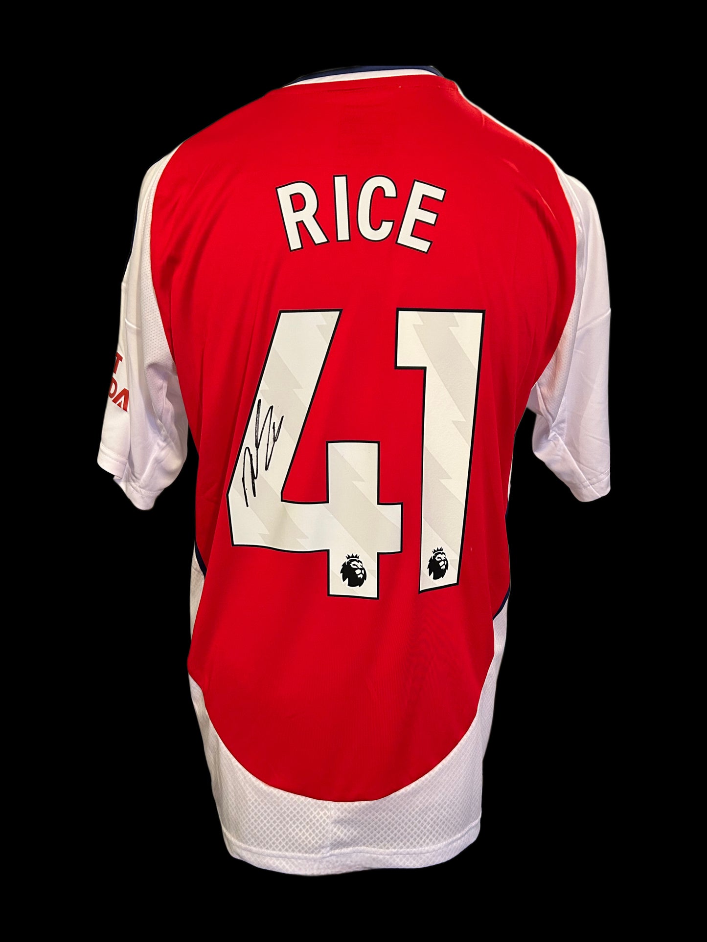 Declan Rice Arsenal 2024-25 Hand Signed Home Shirt 1