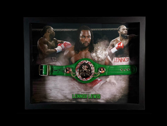 Lennox Lewis Hand Signed FRAMED WBC Mini Championship Belt