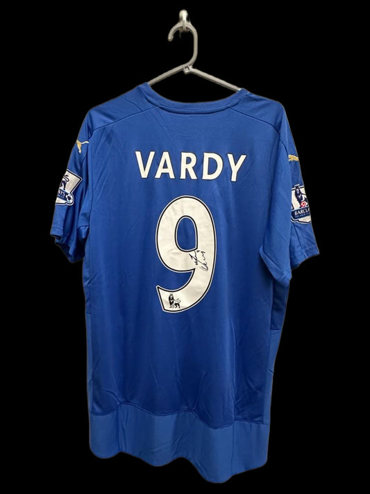 Jamie Vardy Leicester Hand Signed 2016-17 “Premier League Champions” Home Shirt