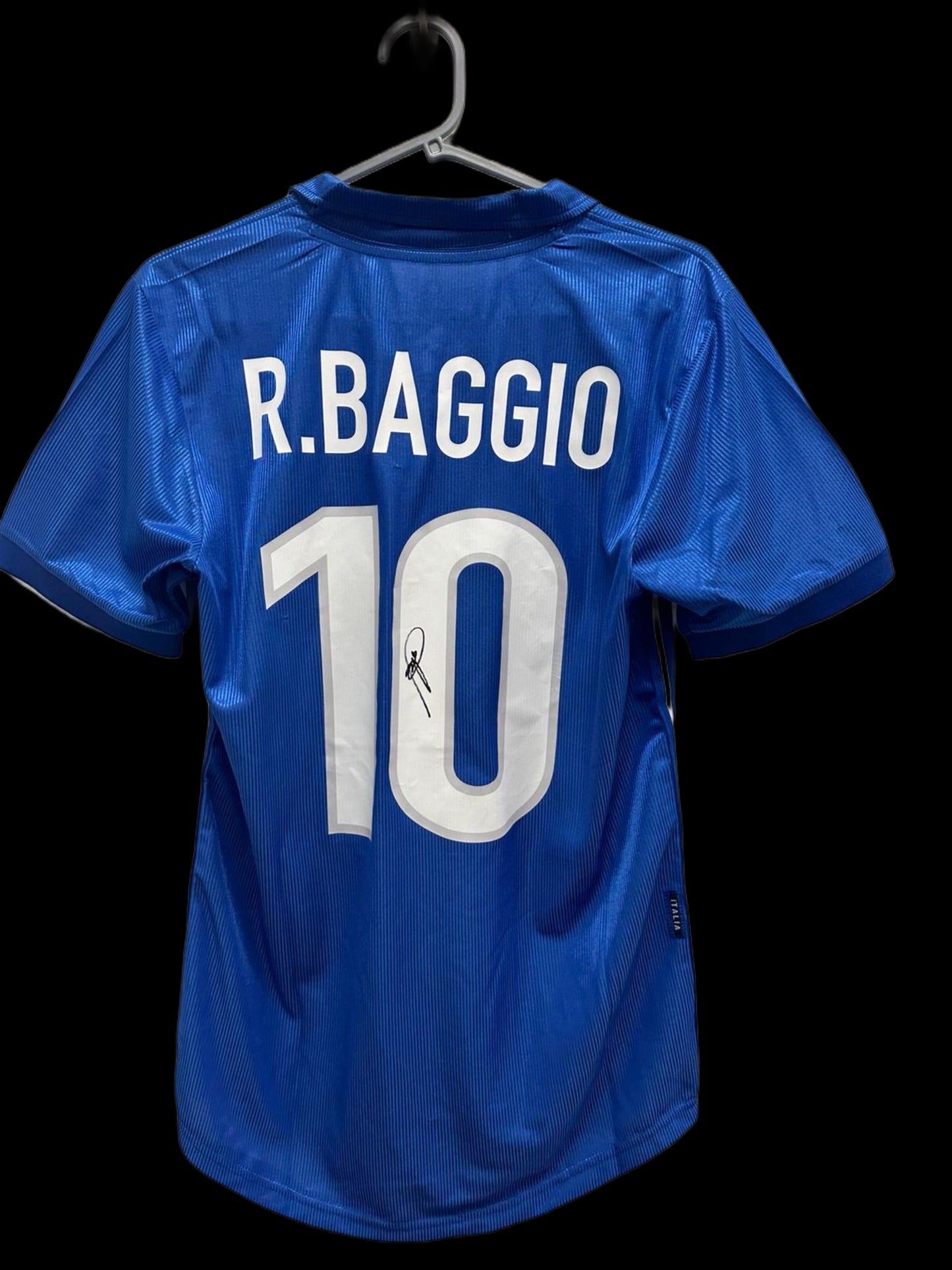 Robert Baggio 1998 Italy Hand Signed Nike Home Shirt.