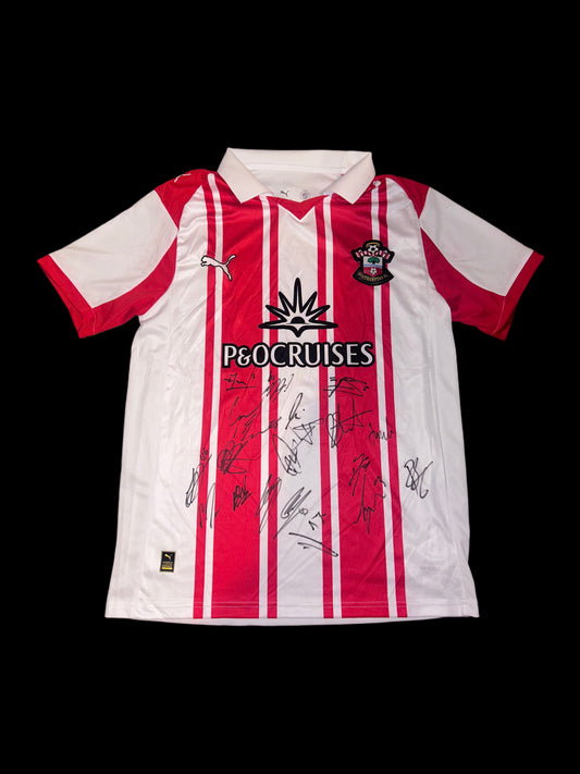 Southampton 2025-26 Hand Signed Squad Home Shirt