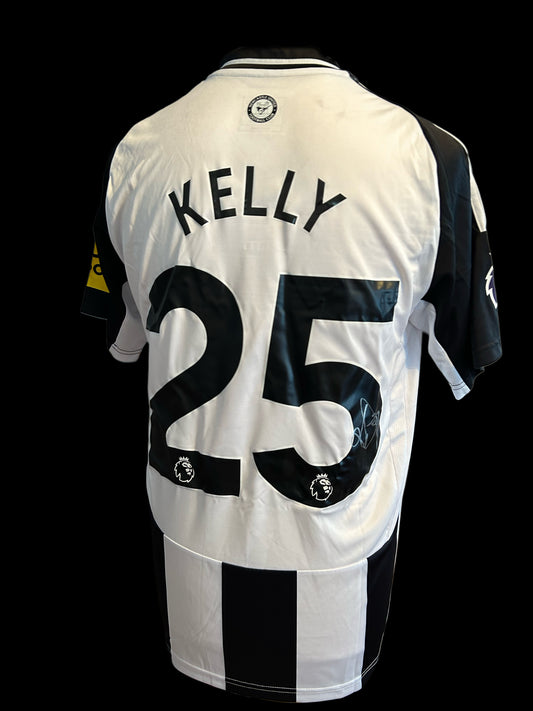 Lloyd Kelly Newcastle United Hand Signed 2024-2025 Home Shirt