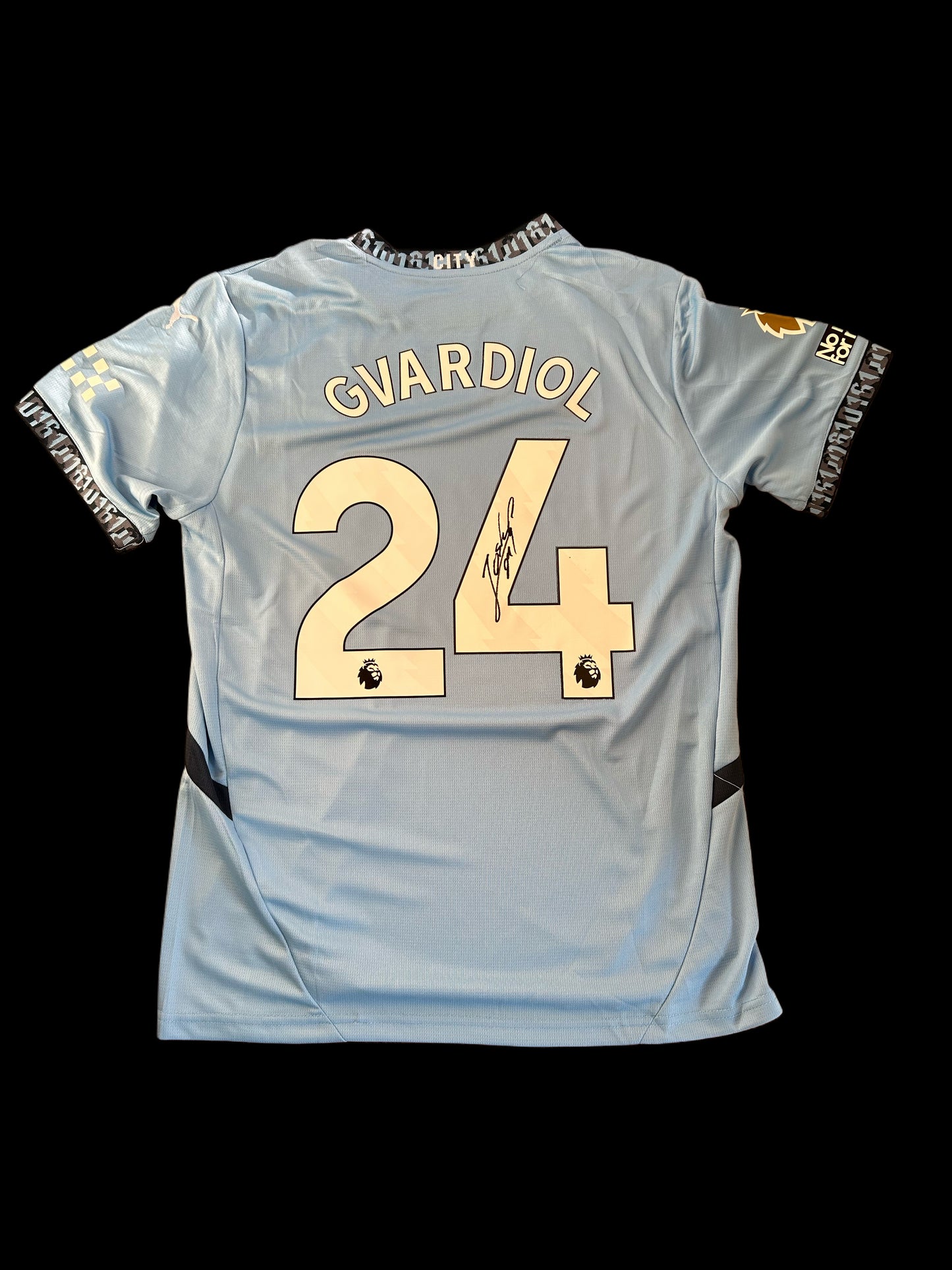 Josko Gvardiol Manchester City Hand Signed Home Shirt 2024-2025