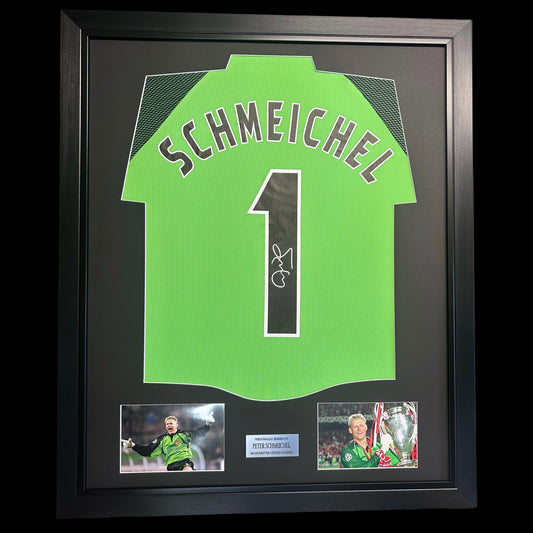 Peter Schmeichel Manchester United Champions League Winners Hand Signed Framed Home Shirt
