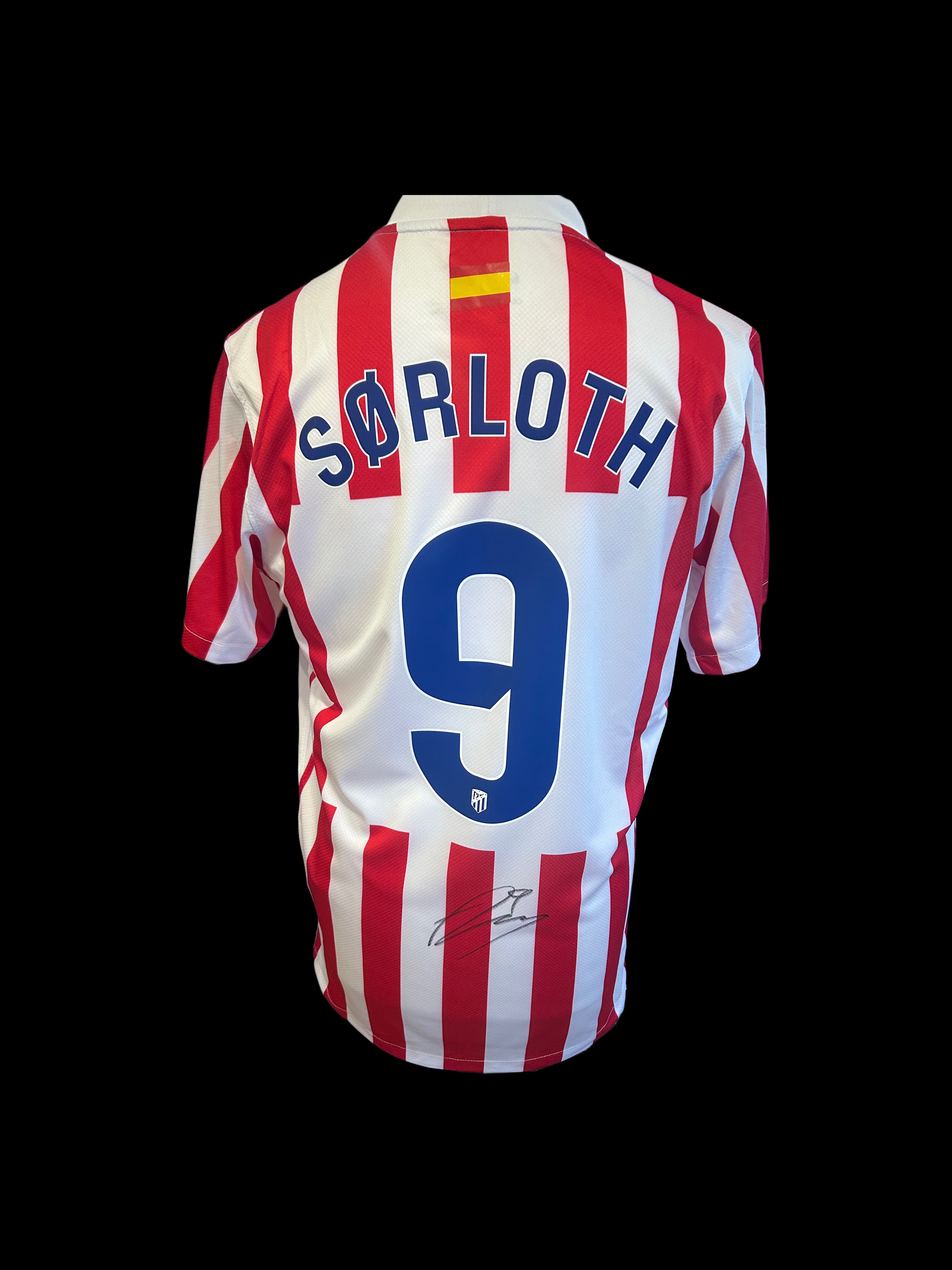Alexander Sørloth Athletico Madrid Hand Signed 2025-26 Home Shirt ...