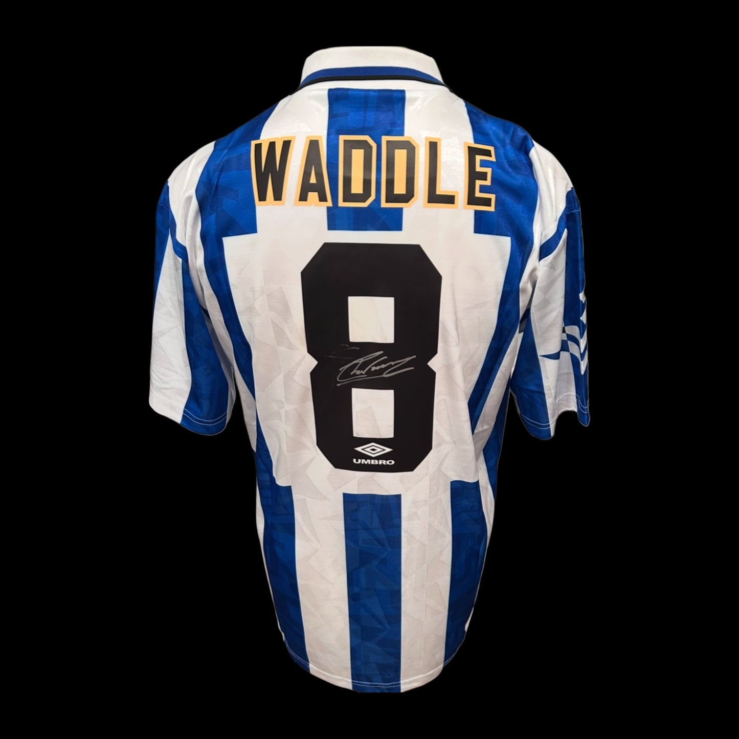 Chris Waddle Sheffield Wednesday 1992-93 Hand Signed Home Shirt