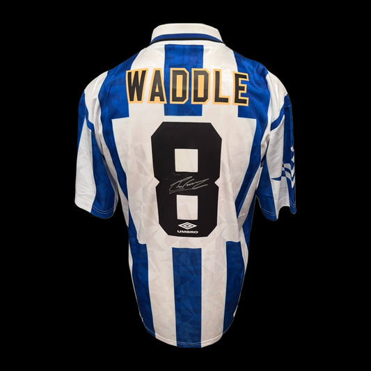 Chris Waddle Sheffield Wednesday 1992-93 Hand Signed Home Shirt