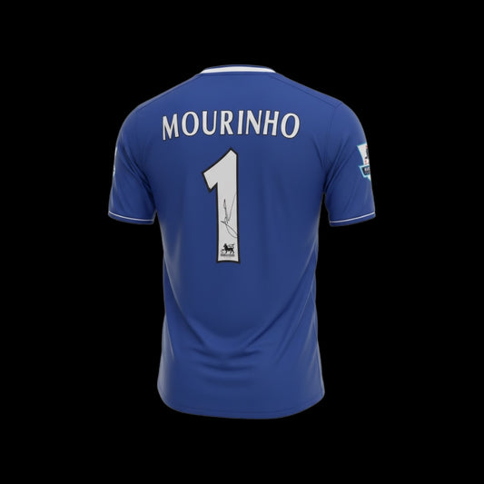 Jose Mourinho Chelsea 2003-05 Hand Signed Home Shirt