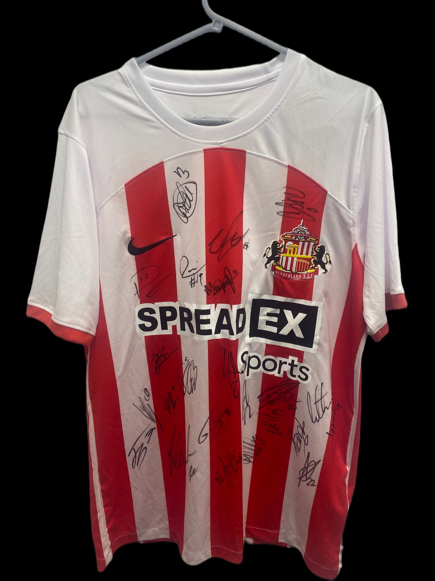 Sunderland Hand Signed 2023-24 Squad Home Shirt.