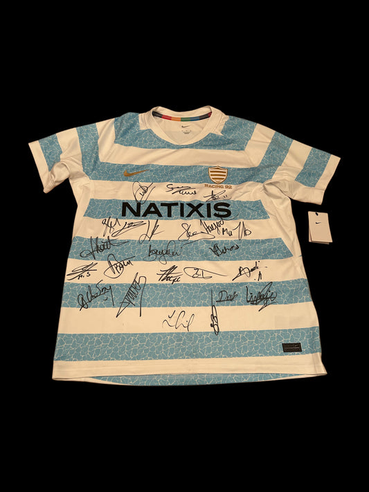 Racing 92 2024-25 Rugby Hand Signed Squad Home Shirt 2