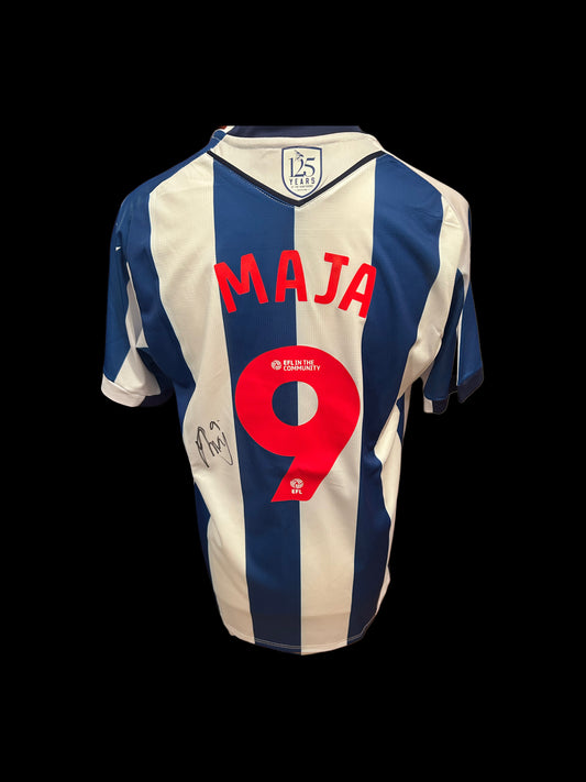 Josh Maja West Bromwich Albion 2025-26 Hand Signed Home Shirt