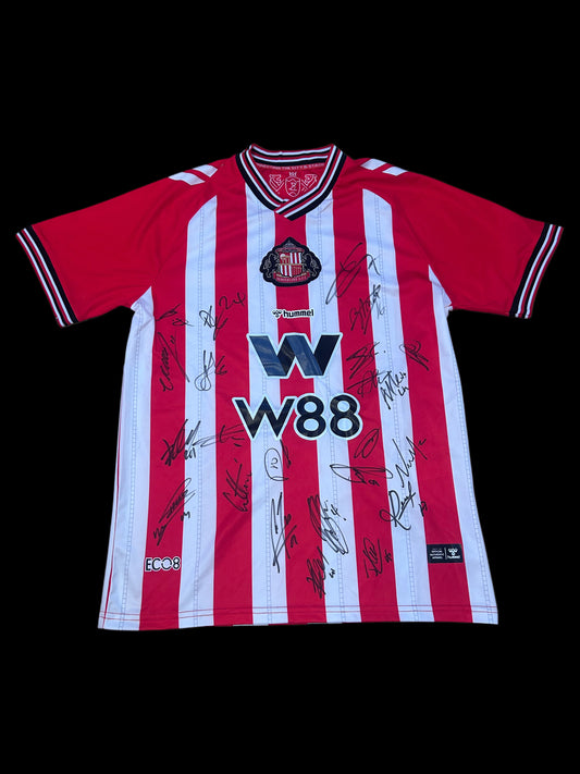 Sunderland 2025-26 Hand Signed Squad Home Shirt