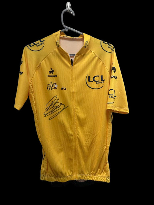 Bradley Wiggins 2012 Tour De France Hand Signed Yellow Jersey.