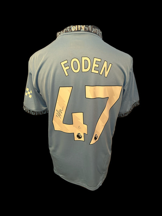 Phil Foden Manchester City 2024-25 Hand Signed Home Shirt