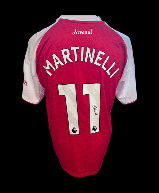 Gabriel Martinelli  Arsenal 2025-26 Hand Signed Home Shirt