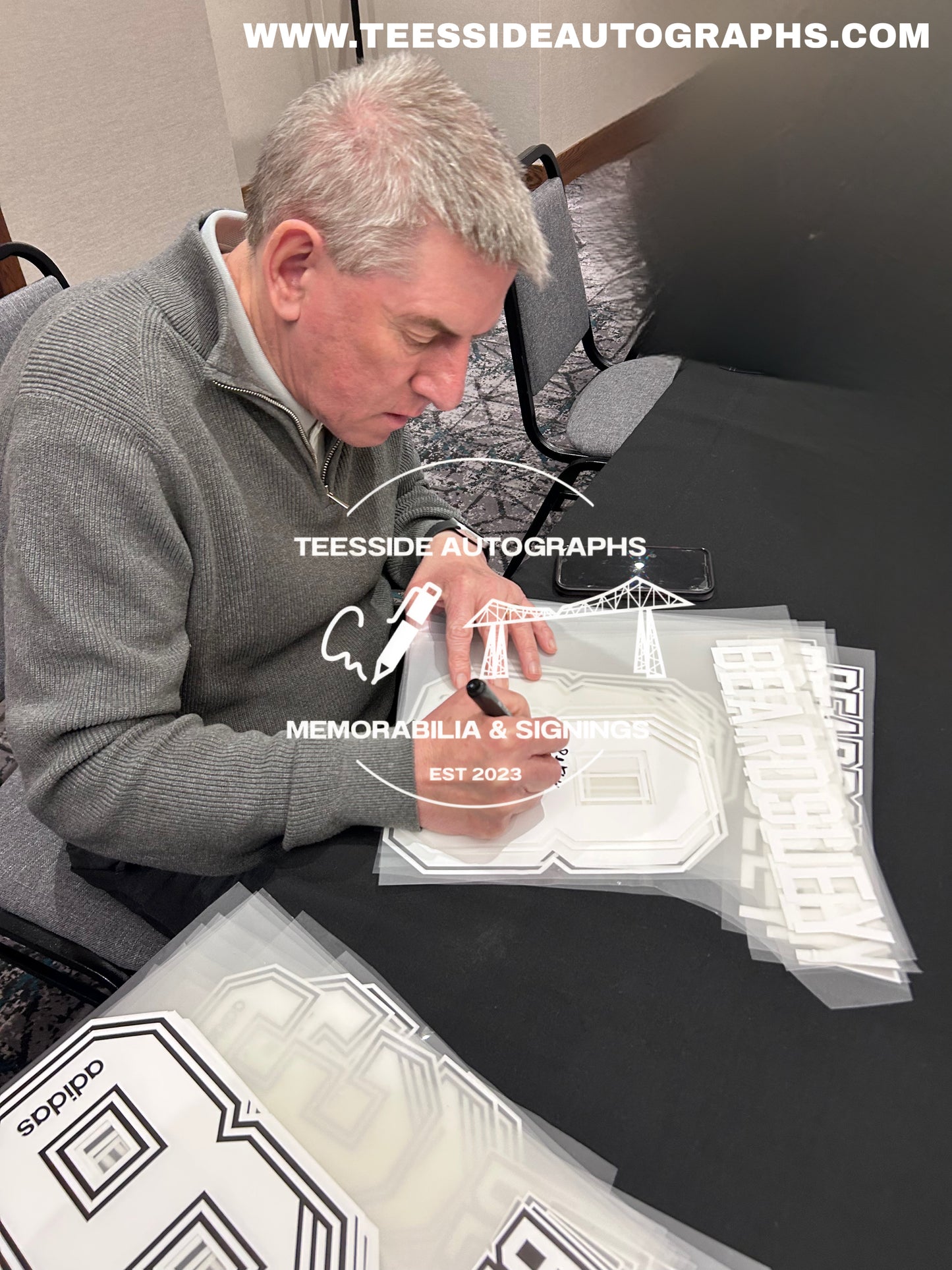 Peter Beardsley Newcastle United 1995-96 The Entertainers Hand Signed Away Shirt
