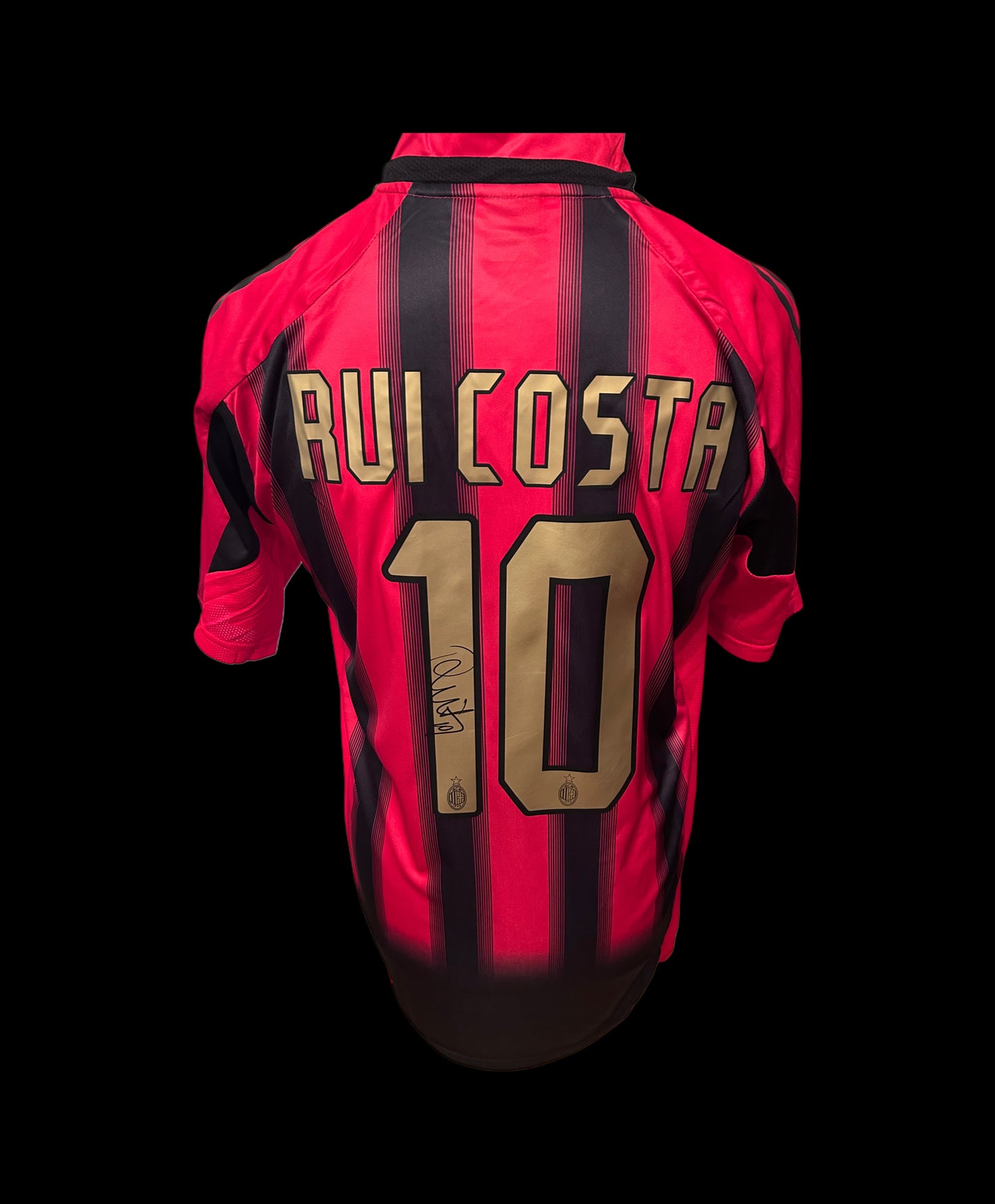 Rui Costa AC Milan 2004-05 Hand Signed Home Shirt