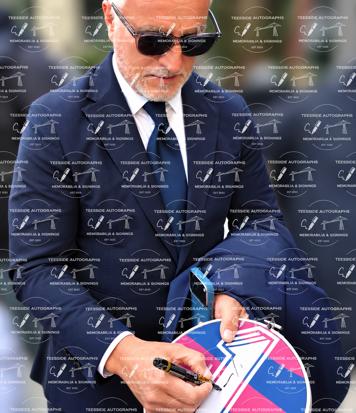 David Ginola Newcastle United FC The Entertainers Hand Signed Away FRAMED Display