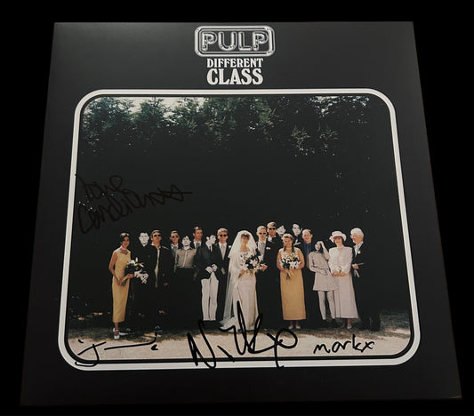 Pulp, Cocker Doyle Webber Banks “Diffrent Class” Hand Signed 12” Vinyl