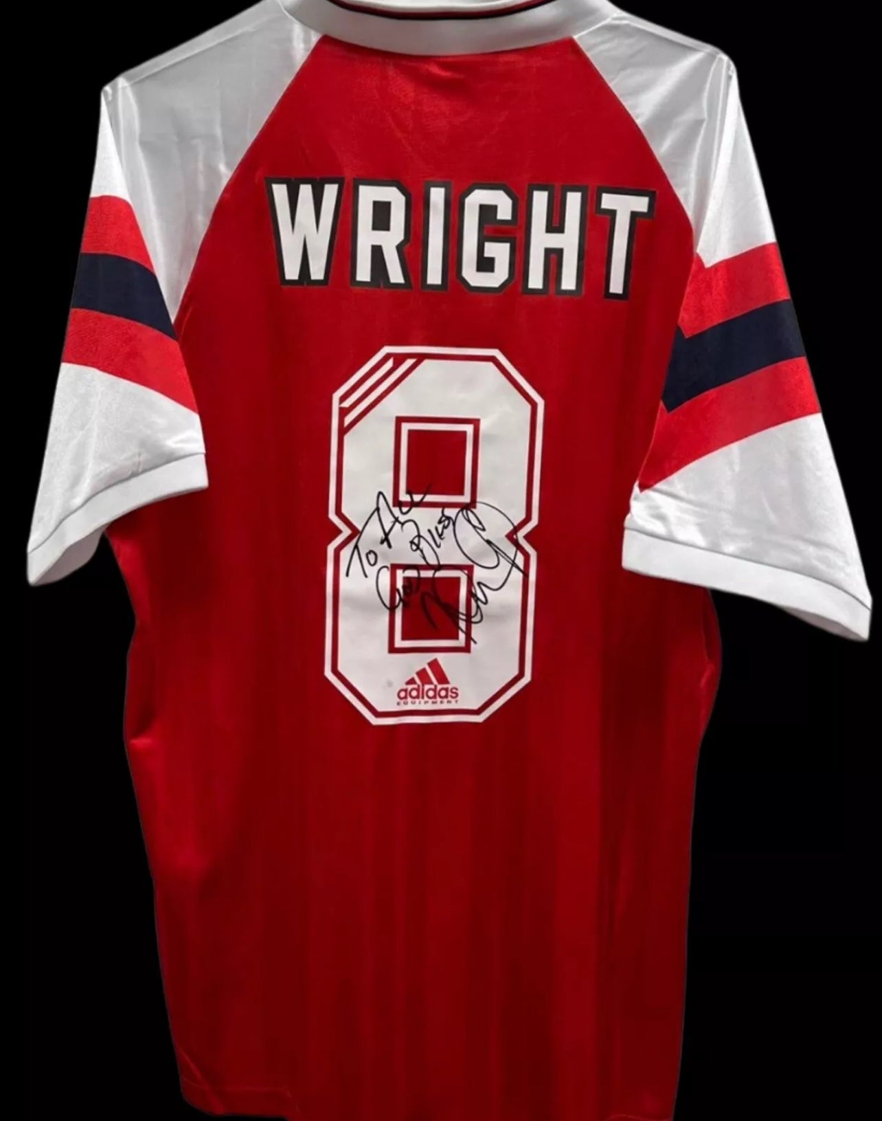 Ian Wright Hand Signed Arsenal Retro 1993-94 Home Shirt