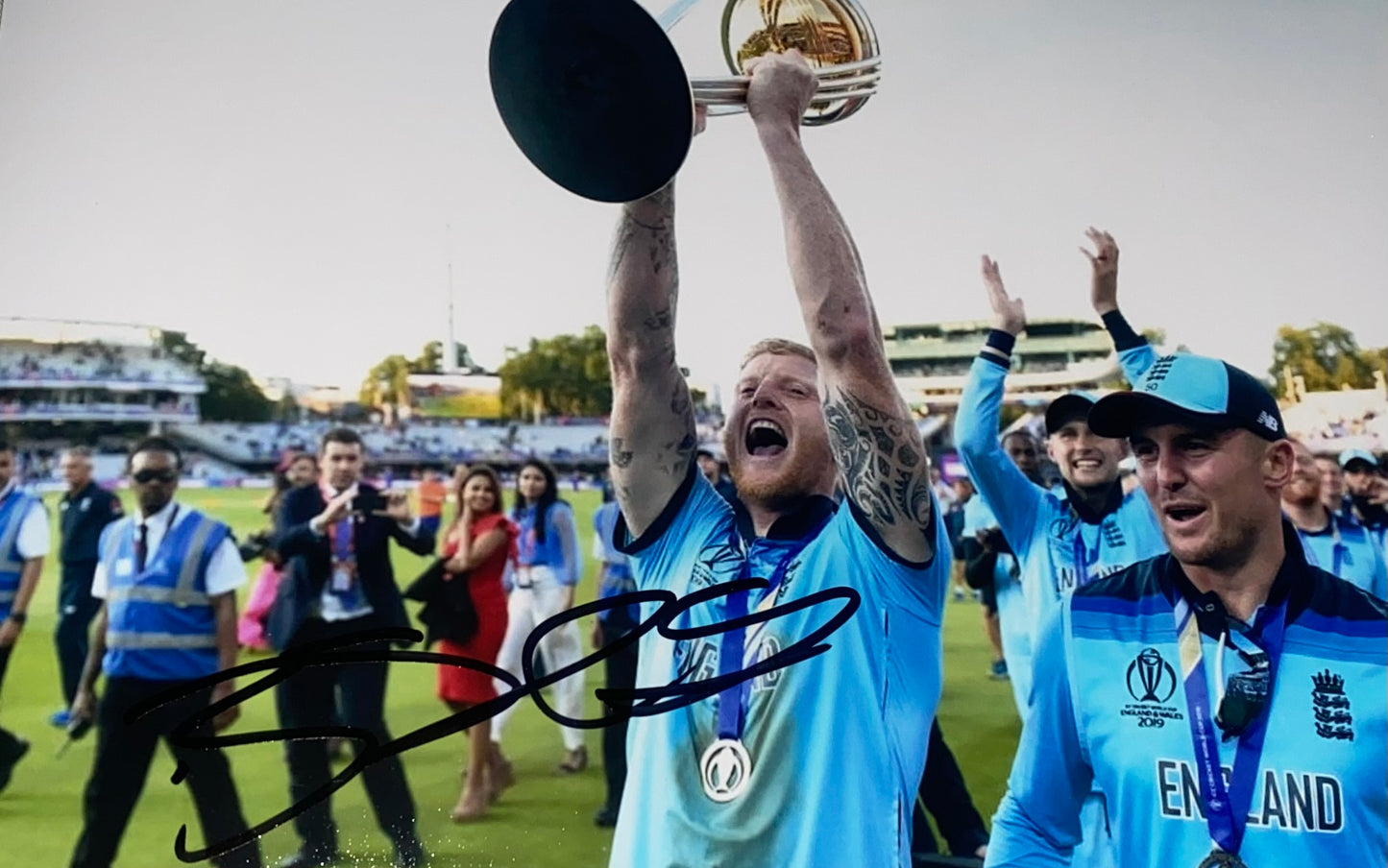 Ben Stokes World Cup 2019 Hand Signed 12 X 8” Photo 3