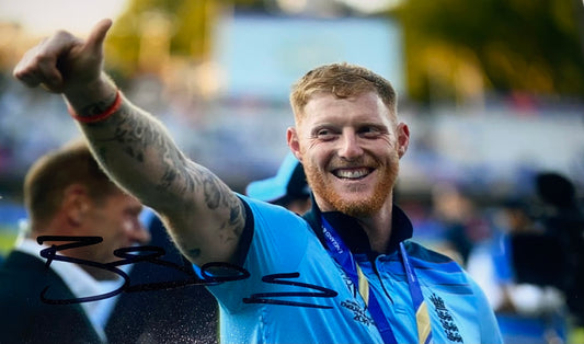 Ben Stokes World Cup 2019 Hand Signed 12 X 8” Photo 4