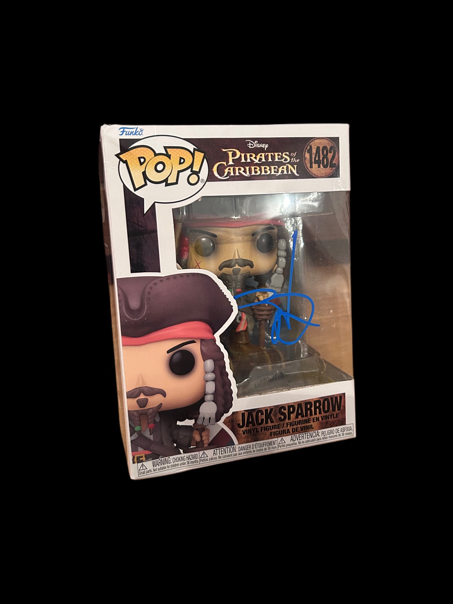 Johnny Depp Pirates Of The Caribbean “Jack Sparrow” Hand Signed Funko #1482