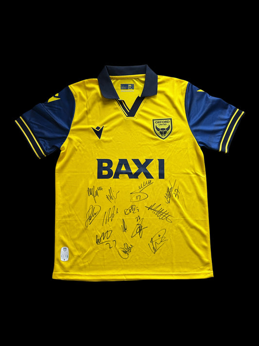 Oxford United 2025-26 Hand Signed Home Squad Shirt