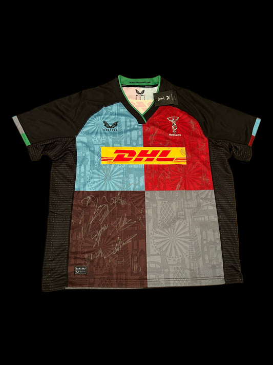 Harlequins Rugby 2024-25 Full Squad Hand Signed Rugby Shirt 1