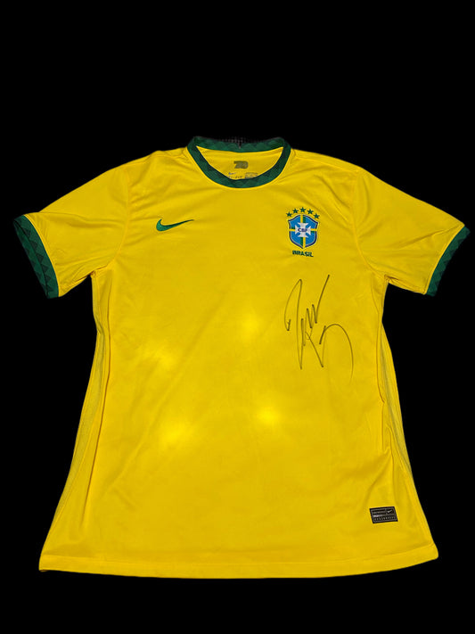 Roberto Carlos Hand Signed Brazil 2023 Home Shirt