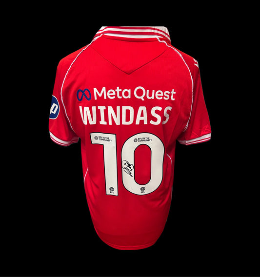 Josh Windass Wrexham 2025-26 Hand Signed Home Shirt