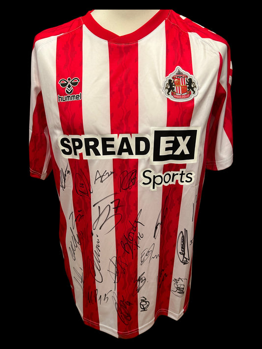 Sunderland Hand Signed Full Squad 2024-25 Home Shirt 2