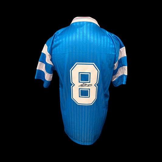 Chris Waddle Olympique Marseille Hand Signed 1990-91 Home Shirt