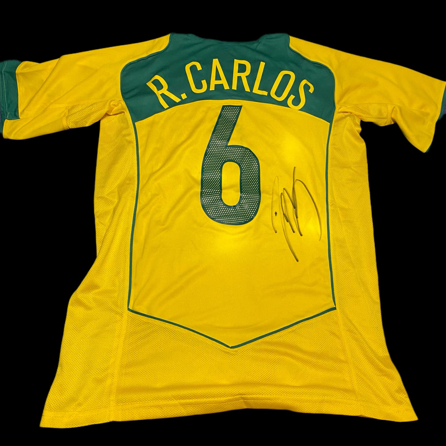 Roberto Carlos Brazil 2003 Hand Signed Home Shirt 1