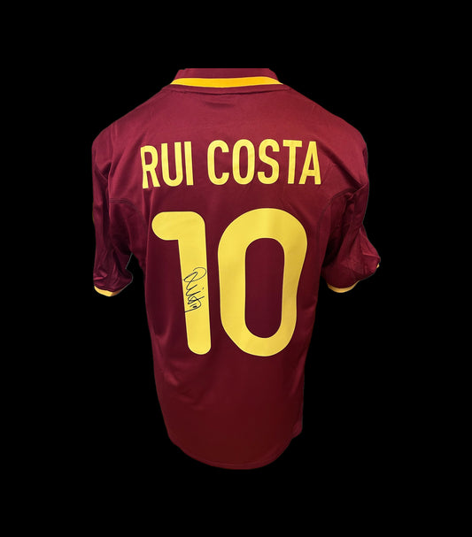 Rui Costa Portugal 2000-02 Hand Signed Home Shirt