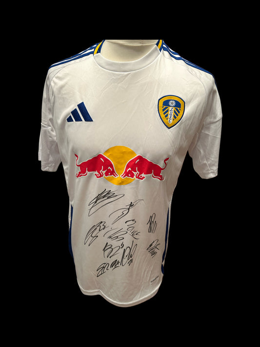 Leeds United 2024-25 Hand Signed Squad Home Shirt 2