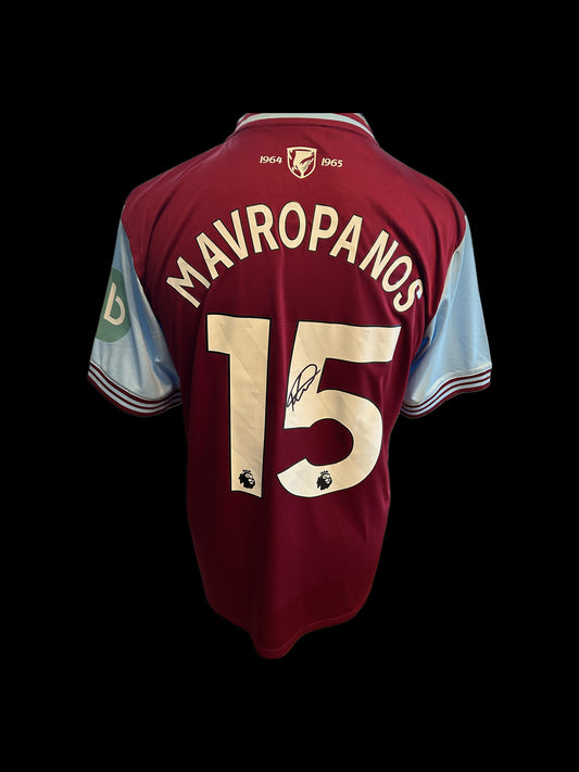 Konstantinos Mavropanos West Ham United 2024-25 Hand Signed Home Shirt